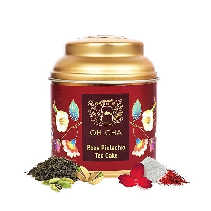 Pistachio | Rose Green Tea With Kashmiri Saffron 35g