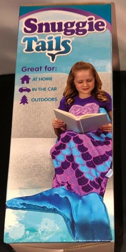 AS SEEN ON TV KIDS SNUGGIE TAILS SUPER SOFT BLANKET PURPLE MERMAID BRAND NEW - Picture 2 of 3