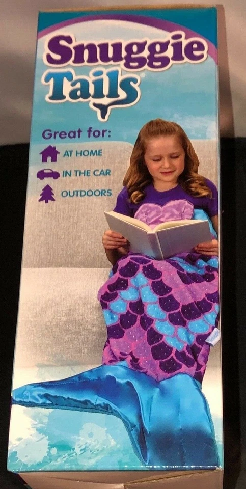 AS SEEN ON TV KIDS SNUGGIE TAILS SUPER SOFT BLANKET PURPLE MERMAID BRAND NEW - Image 2 of 3