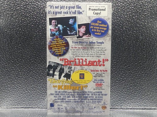 The Filth And The Fury Sex Pistols Film VHS New Factory Sealed Promotional Copy - Picture 2 of 8
