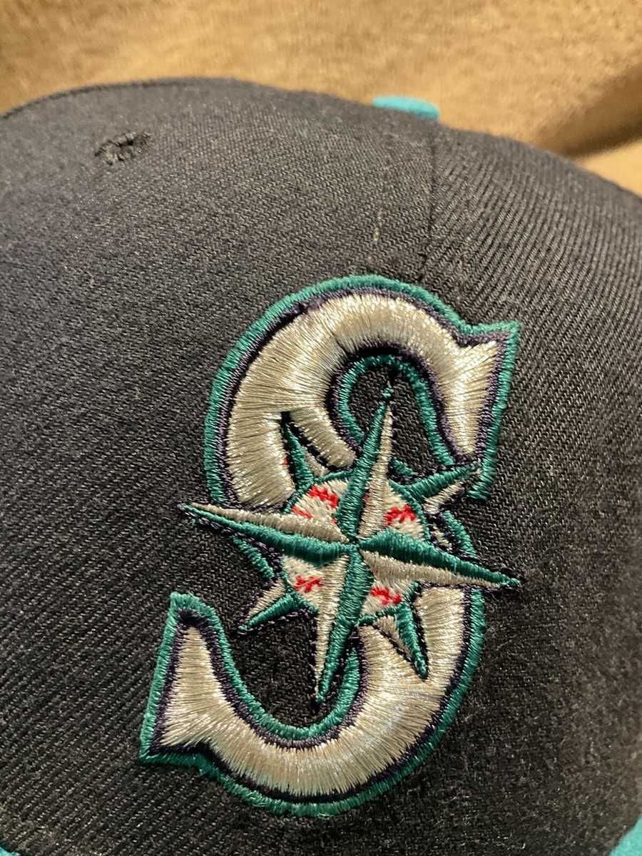 90s~ USA製 Seattle Mariners leather cap Old MLB Seattle Mariners Sports Specialties Laser Shadow 90s
