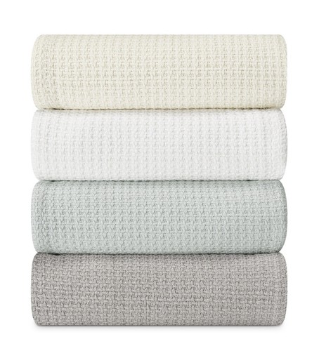 Off-White Tommy Bahama 100 Percent Cotton Queen Size Thermal Blanket Other Color - Picture 3 of 8