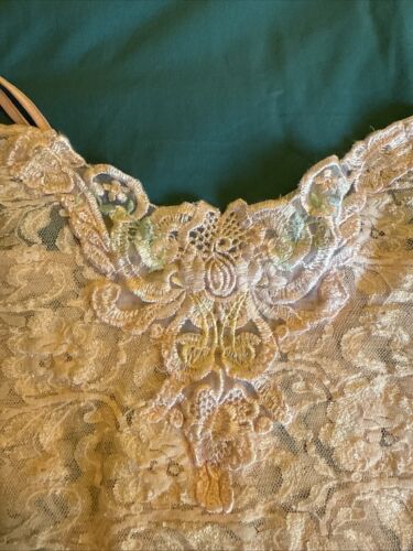 Vintage Secret Treasures Nightgown Pink Floral Lace Lingerie Sheer 90s y2k Large - Picture 2 of 4