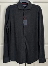 NWT Cremieux size M charcoal gray Long Sleeve button up Shirt mens $115
