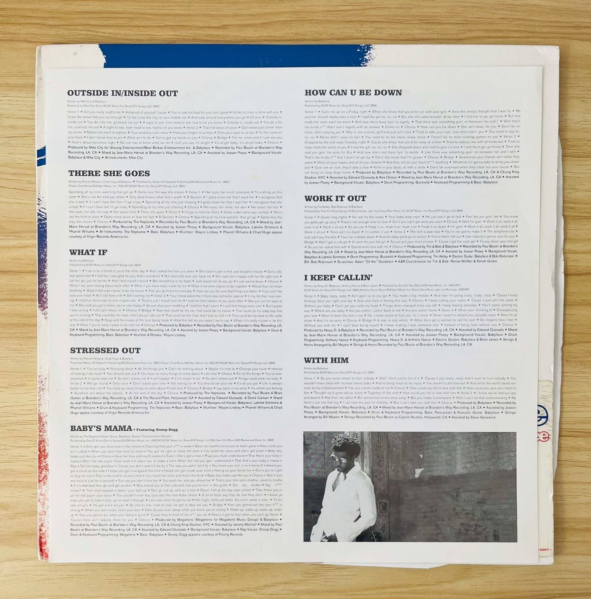 Babyface / Face2Face 2001 US Original 2LP Arista 07822146671