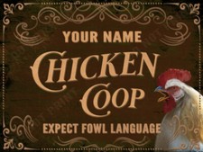 Expect Fowl Language - Chicken Coop Personalized Vintage Theme - Brown