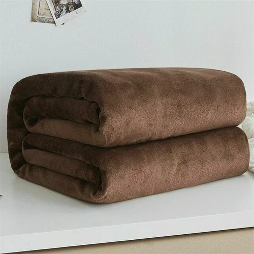 Soft for Bed Faux Fur Mink Solid Color Sofa Cover Bedspread Winter Plaid Blanket - Picture 21 of 25