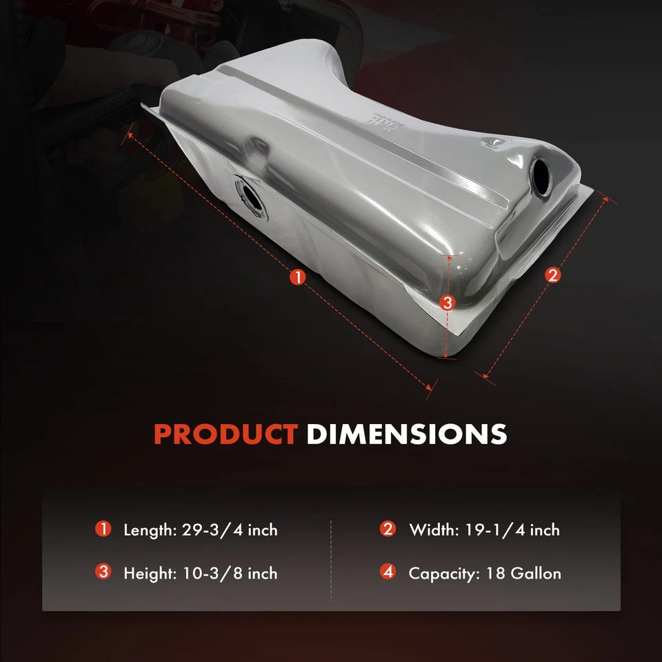 Tanque de combustible de 18 galones para Dodge Dart Plymouth Barracuda Valiant 1964 1965 1966 Foto 4 de 4