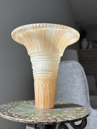 Antique Art Deco Torchiere Slip Shade - Afbeelding 1 van 21