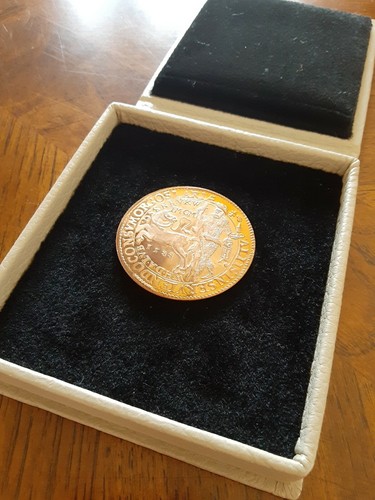 Copper Medallion Commemorative Set Optisches Museum Jena, E.Germany, 1984 Kupfer
