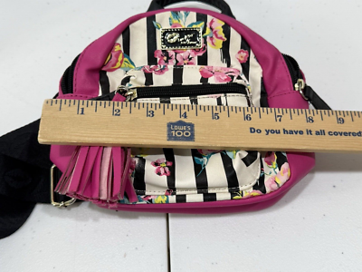Betsey Johnson Luv Betsy Floral Mini Backpack Pink Stripe  display picture 1