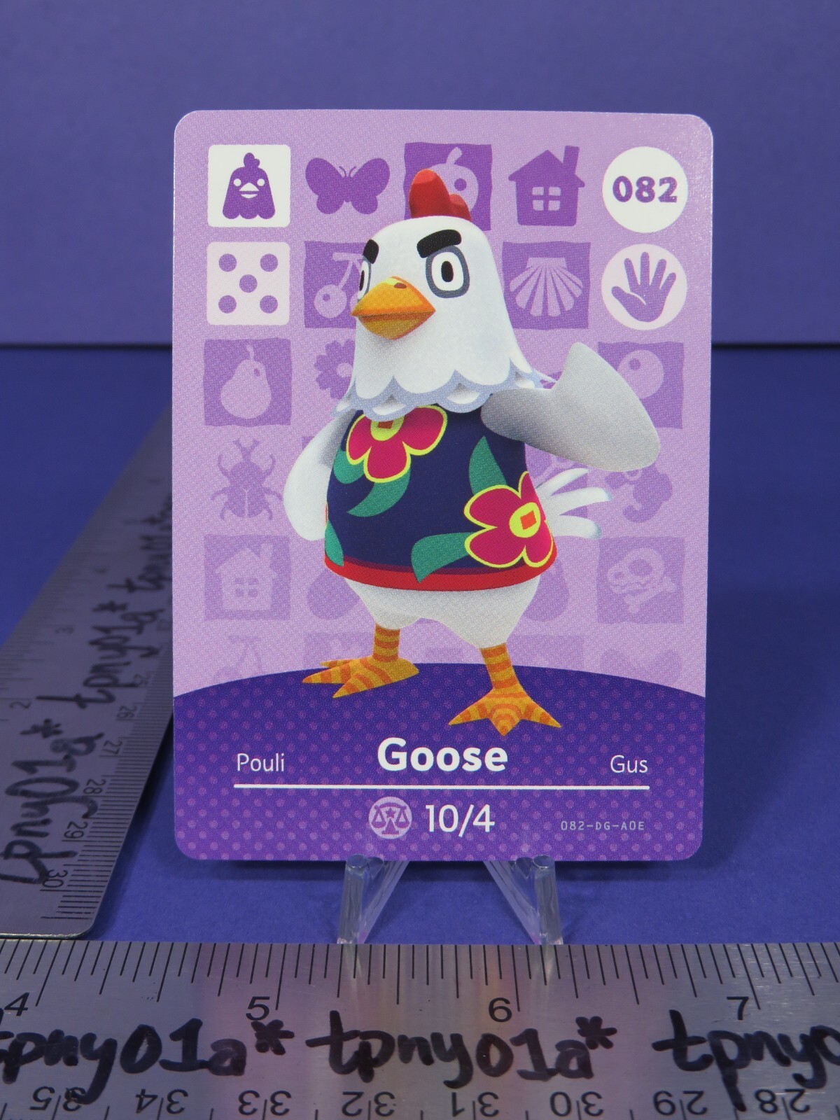 GOOSE #082 US PACK Animal Crossing SERIES 1 Amiibo Card Authentic eSE