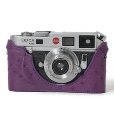 Ostrich Leather Camera Protect Case Half Cover Bag for Leica M2 M3 M4 M4-P M6 MP