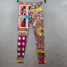 Caren Sport Womens Legging Multicolor Geometric Elastic Waist Pull On Size 1X