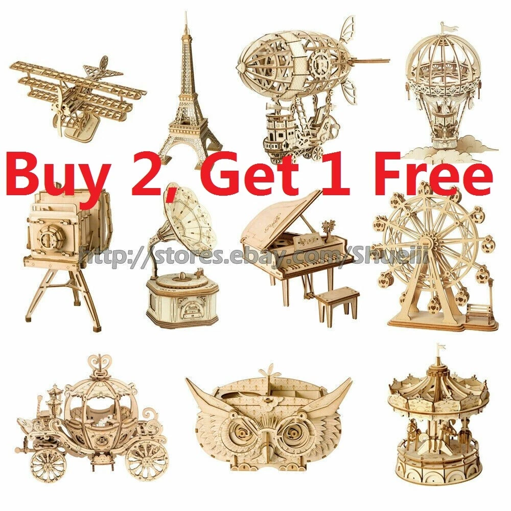 Puzzle 3D mécanique en bois - Globe - 32 x 32 x 50,5 cm - 393 pcs - Kit  maquettes bois et cartons - Creavea