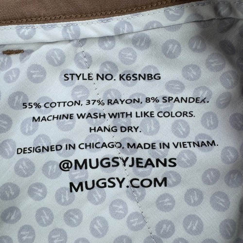 Mugsy Belmonts Shorts Mens 42 Brown Casual Chino Comfort Stretch Preppy Golf - Picture 3 of 9