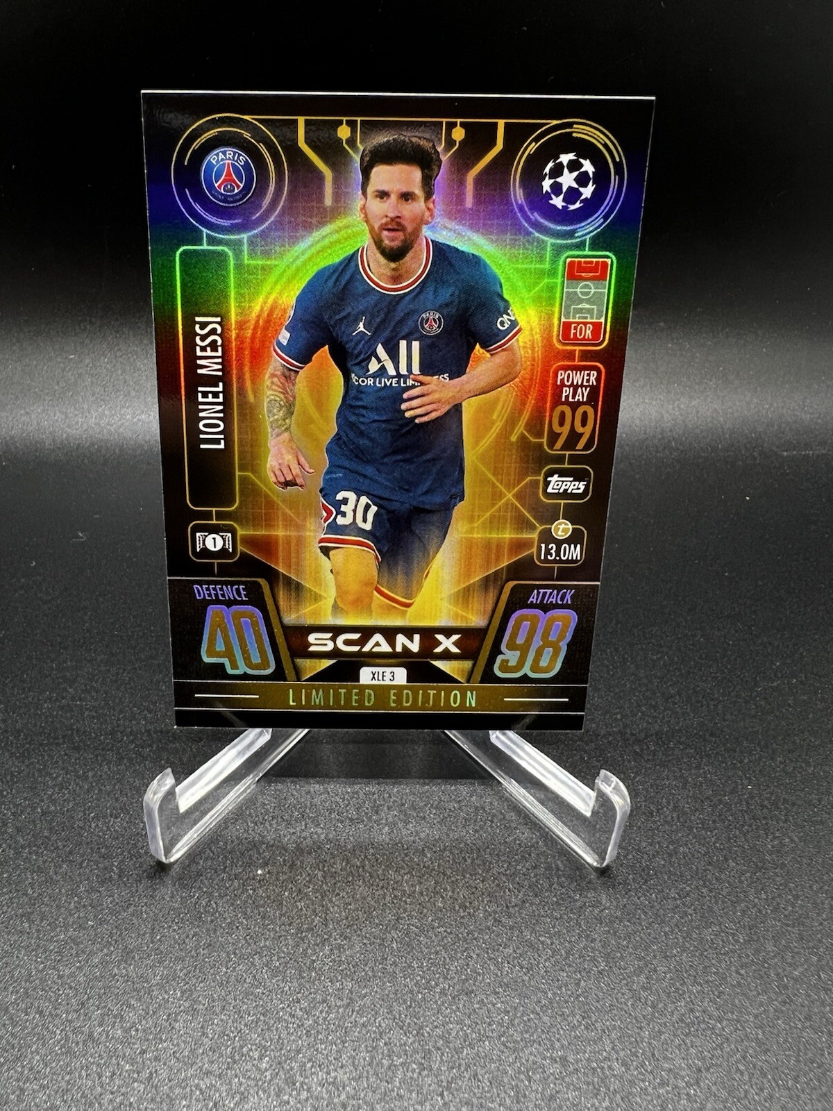 2021 Topps Match Attax Limited Edition Scan X #XLE 3 Lionel Messi