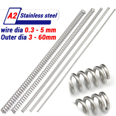 Compression Spring Steel Wire 0.3-5mm 304 Stainless Steel Pressure Spring 305mm