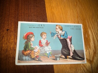 C.H. Upson   C.B.D  Trade Card - Boots/Shoes- Edwin C Burt- Meriden, CT. W434