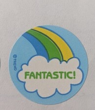 Vintage TREND MATTE Scratch N Sniff Stinky Stickers Rainbow Cloud Fantastic w/TM