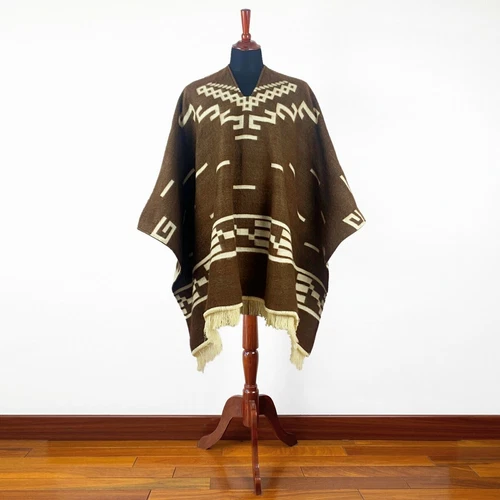 Poncho vaquero del oeste Clint Eastwood Serape réplica hecho a mano de poliéster 2025 - Imagen 3 de 17