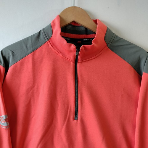 Nike Golf Mens 1/2 Zip Tour Performance Pullover Size XL Coral Sweater Jacket - Picture 4 of 14