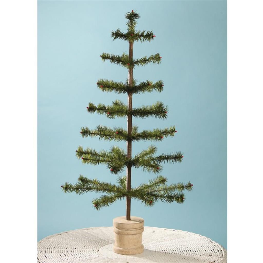 Bethany Lowe Woodland Jolly Santa with Trees Unique Christmas Tree Topper - Summit Arbor