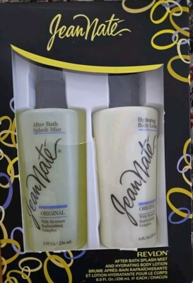 Vintage Revlon Jean Nate After Bath Splash Mist & Hydrating Body Lotion Set New