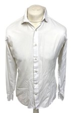 LAMBRETTA Size 15" Shirt White Slim Cut Long Sleeved Men's 100 Cotton Mint