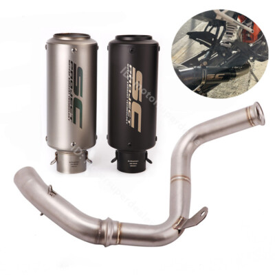 Modified Muffler Exhaust Link Pipe System Slip for DUKE 390 125 250 Vitpilen 401
