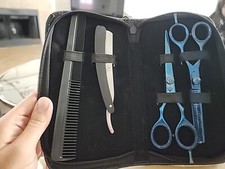 Professional Salon Hair Cutting Scissors Thinner Barber Shears Razor Kit