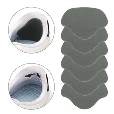 6 Pcs Shoe Heel Repair Patch Self-Adhesive Curved Sneaker Inside Patch Dark Grey