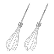 2 Pcs Large Metal Whisk Stainless Steel Kitchen Household Egg Cream
