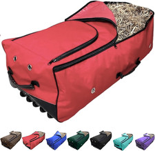 Horse Rolling Hay Bale Bag, 44 X 20 X 15 Inches, Nylon Rolling Storage, Multiple