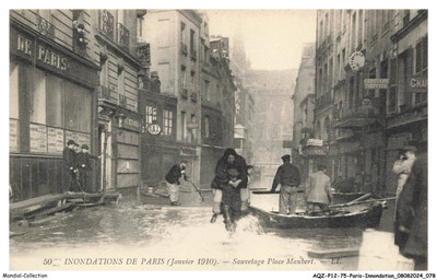 AQZP12-0861-75 - PARIS-INNONDATION - Sauvetage Place Maubert