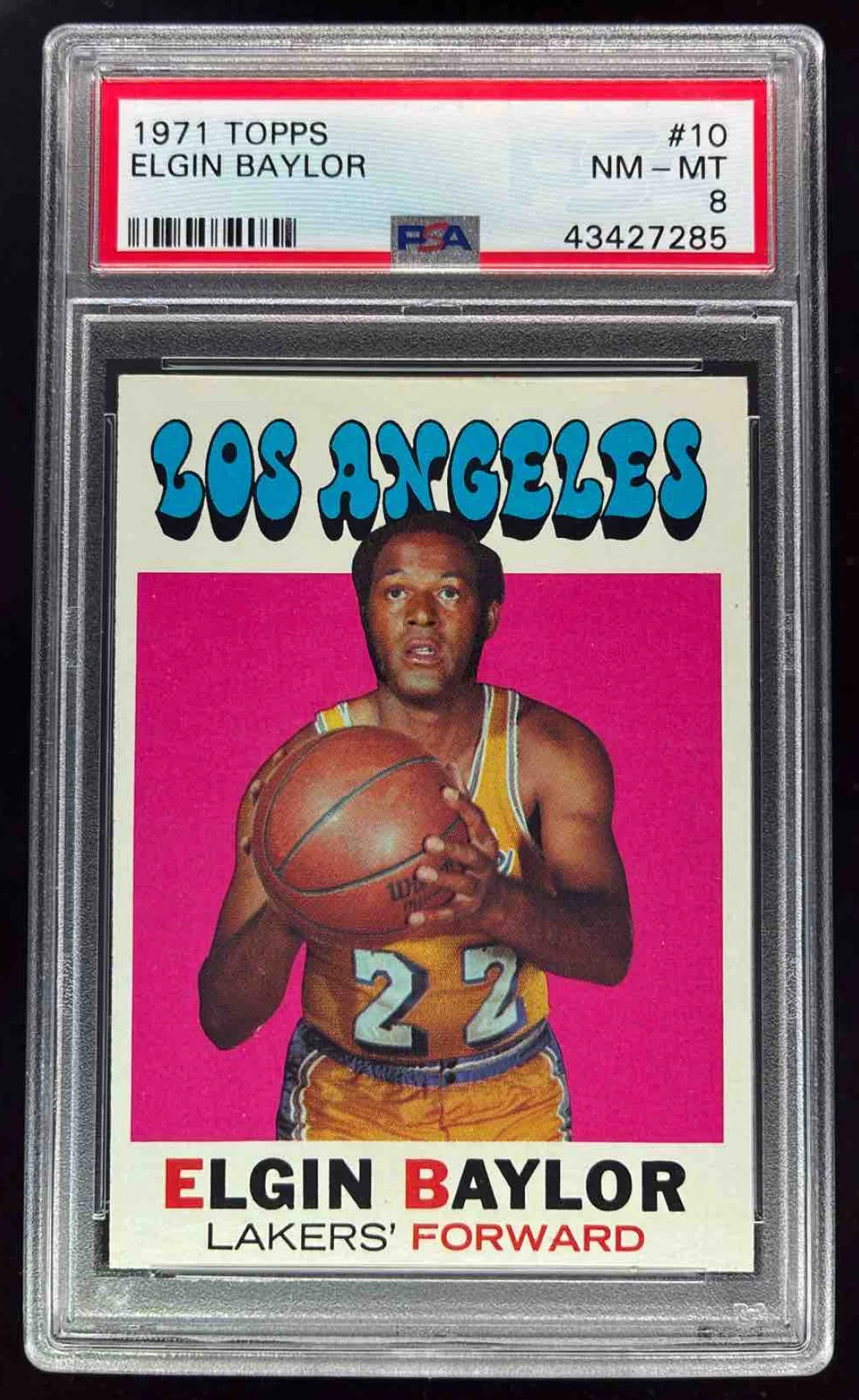 1971-72 Topps #10 Elgin Baylor PSA 8