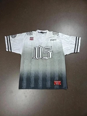 Maillot Players 05 Vintage Y2K Dégradé Blanc Noir Oversize Style Hip Hop 2000s - Photo 1/4