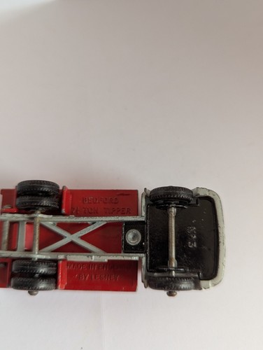 VINTAGE MATCHBOX NO. 3 - 7-1/2 TON BEDFORD TIPPER RED DUMP- LESNEY - 1961 - GC - Picture 3 of 5