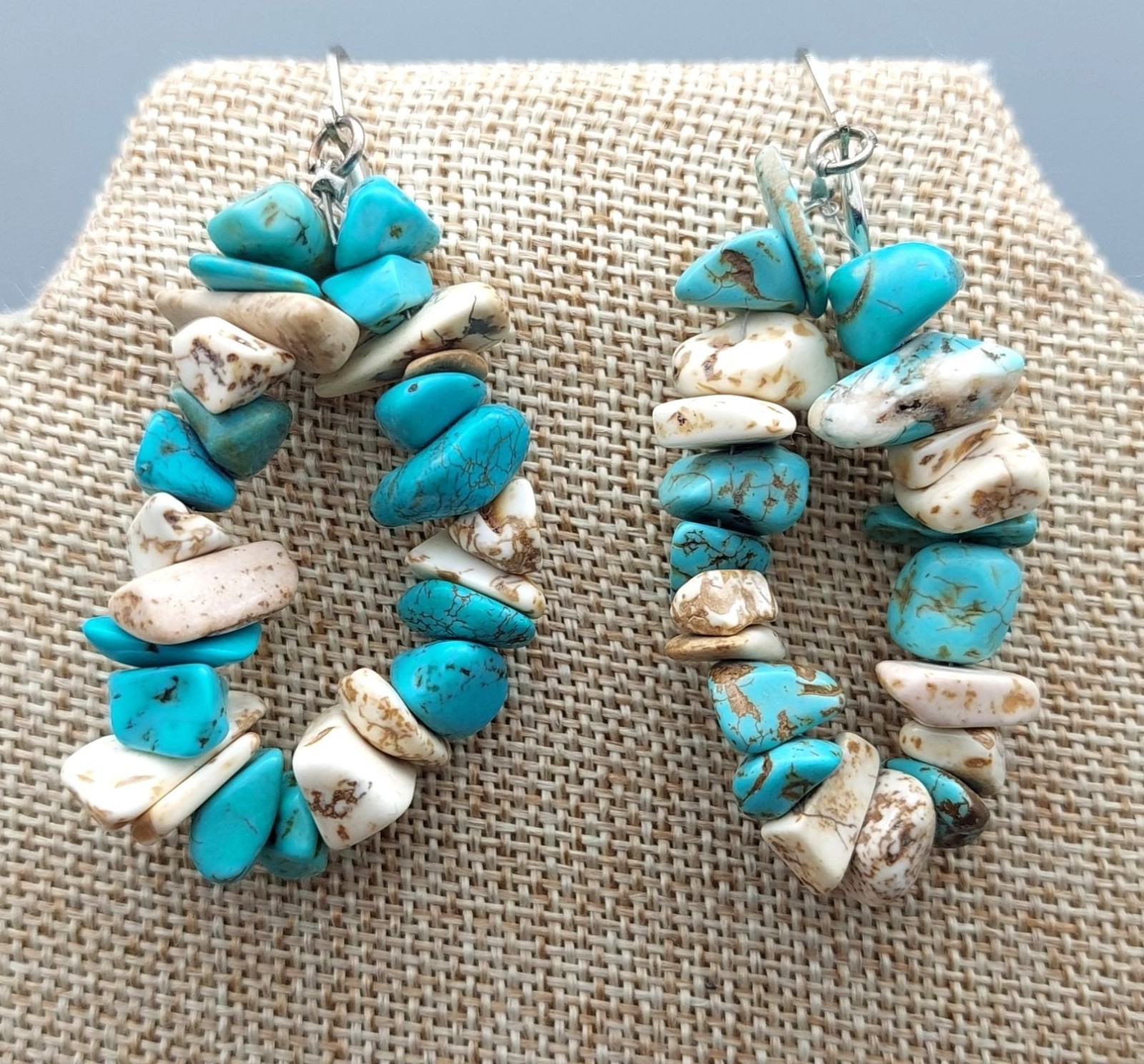 Artisan Boho Multi Strand Statement Necklace Hoop… - image 8