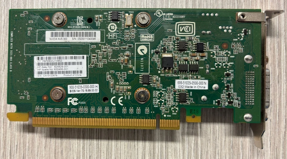 Scheda Video nVidia NVS 300 512MB PCI-E connettore video DMS-59 - Immagine 2 di 3