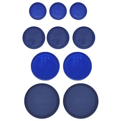 Pyrex 4-Pack Cadet Blue Plastic Storage Lids - Fits 6/7 Cup Round Glass Bowls 9 thumbnail image