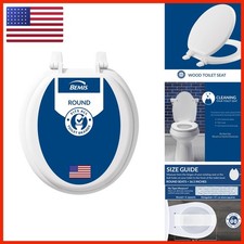 Bemis 7BA400TTA 000 Wood Toilet Seat Round White Made in USA