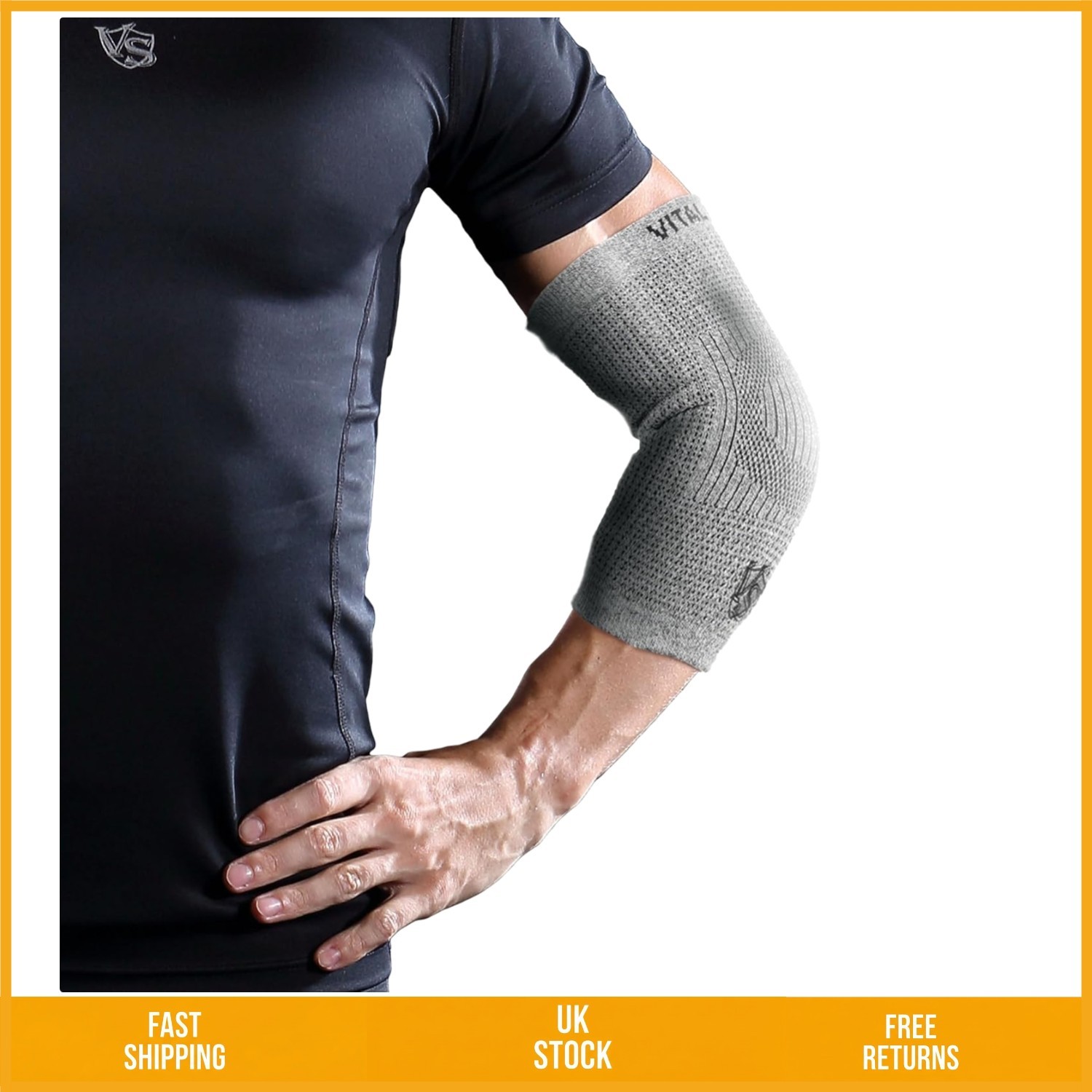 Professional Mild Compression Elbow Support Sleeve Joint Brace Large Size 1PC