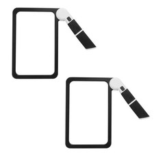 2 Pcs Lighted Magnifier for Reading Handheld Magnifiers Foldable