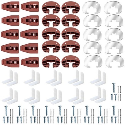 10 Sets of Drawer Slides Guide Glide Compatible with Kenlin Rite-Trak Brown 