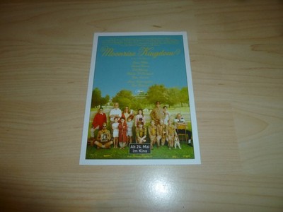 Cinema Filmkarte - Moonrise Kingdom - Wes Anderson Bruce Willis- Filmplakatkarte