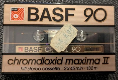BASF Chromdioxid Maxima II 90 IEC II Neu OVP eingeschweißt Vintage