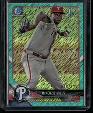 2018 Bowman #BCP87 McKenzie Mills Chrome Prospects Aqua Refractor #/125
