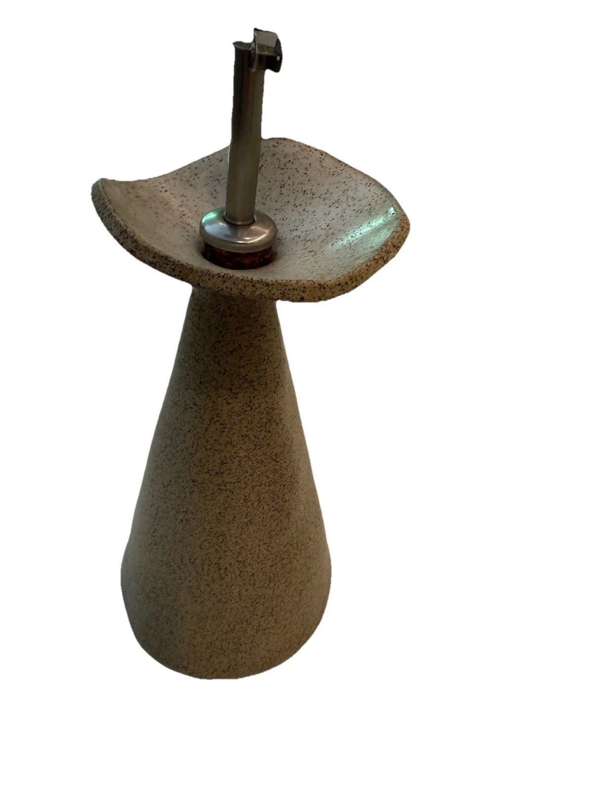 SIN Handmade Speckled Stoneware Oil Cruet Ceramic Kitchen Dispenser 10”
Opens in a new window or tab