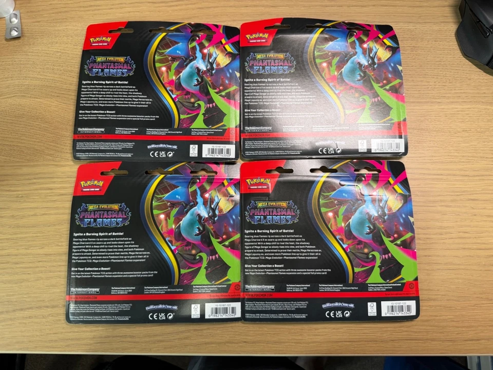 Pokemon Phantasmal Flames Three Pack Blister x4 - Image 2 of 3